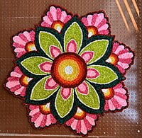 Rangoli Mat - D030 -3ft Rangoli Mat - D030 -3ft