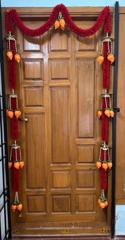 Brass lamp door set