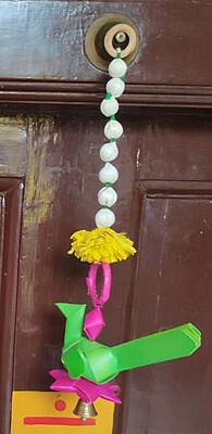 Bell Parrot with Reusable Jasmine String