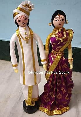 Couple Woollen Doll Set