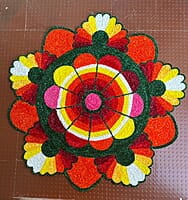Rangoli Mat - 3D018 - 3 feet Rangoli Mat - 3D018 - 3 feet